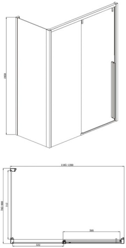 Душевой уголок Bravat Slimline 120х80х195 фото 5