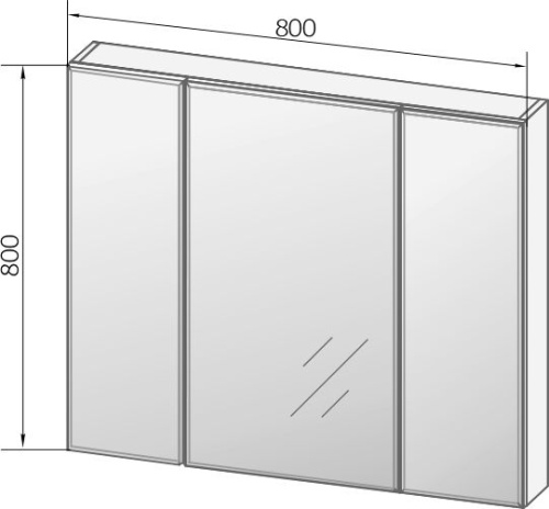 Зеркало-шкаф Marka One Mix 80 фото 3