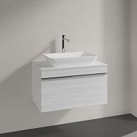 Тумба с раковиной Villeroy & Boch Venticello 75 white wood, ручкой хром