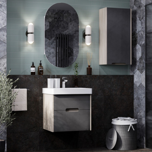 Мебель для ванной AQUATON Оливия 55 грей/дуб ойстер фото 8