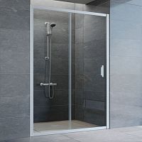 Душевая дверь в нишу Vegas Glass ZP 135 07 01 профиль матовый хром, стекло прозрачное