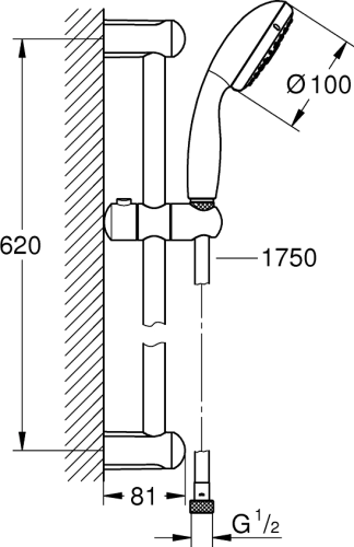 Душевой гарнитур Grohe Tempesta New 27794001 фото 2