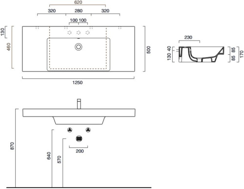 95 980 руб. Раковина Catalano Zero New 125 фото 2 Раковина Catalano Zero New 125 фото 2