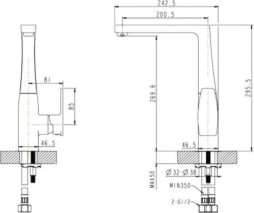 Смеситель Bravat Riffle F772106C для кухонной мойки фото 3