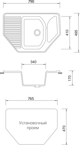 Мойка кухонная AquaGranitEx M-10 красный марс фото 4