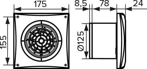 Вытяжной вентилятор Diciti Aura 5C gray metal фото 2