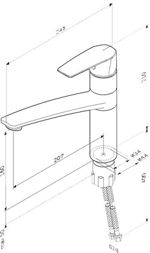 Смеситель AM.PM Gem F90A00000 для кухонной мойки фото 5