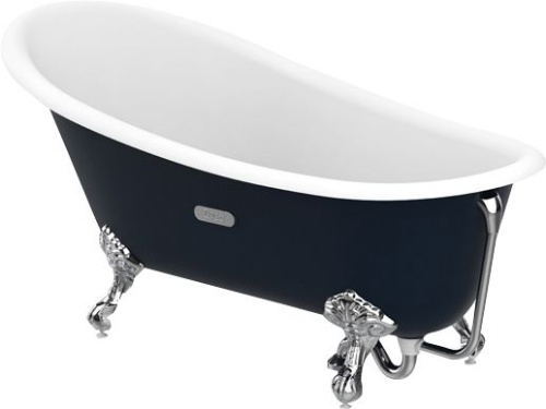 Чугунная ванна Roca Carmen anti-slip 234250004 160х80 + ножки, темно-синяя фото 6