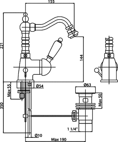 19 920 руб. Смеситель Cezares Elite ELITE-BSM2-01-Bi для биде фото 2 Смеситель Cezares Elite ELITE-BSM2-01-Bi для биде фото 2