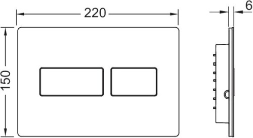 Кнопка смыва TECE TECEsolid 9240431 хром фото 2