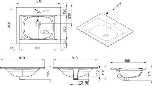 Мебель для ванной AM.PM Tender 80 напольная, белая фото 3