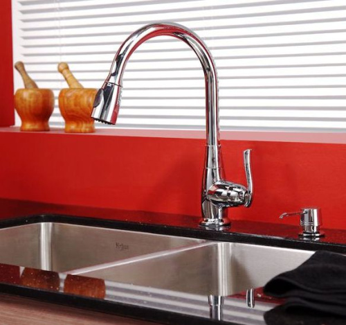 Смеситель Kraus KPF-2230CH для кухонной мойки фото 6