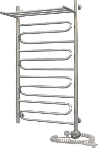 Полотенцесушитель электрический Aquanerzh Зигзаг с полкой R 100х50