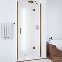 Душевая дверь в нишу Vegas Glass AFP 100 05 10 R профиль бронза, стекло сатин