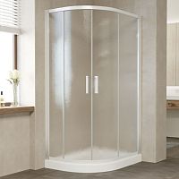 Душевой уголок Vegas Glass ZS-F 100*90 01 02 профиль белый, стекло шиншилла