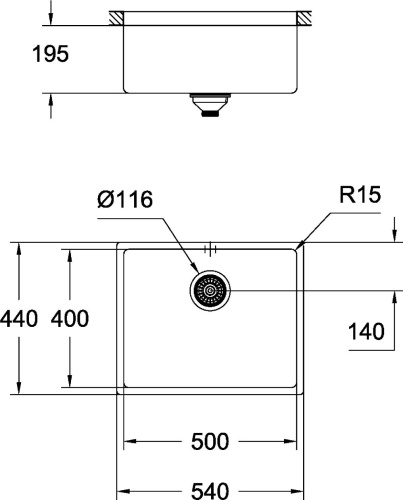 Мойка кухонная Grohe K700U 31574AL0 темный графит фото 6