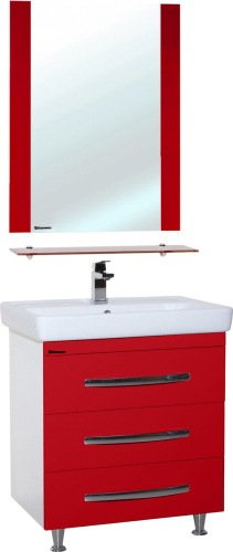 Мебель для ванной Bellezza Рокко 80 напольная, красная фото 5