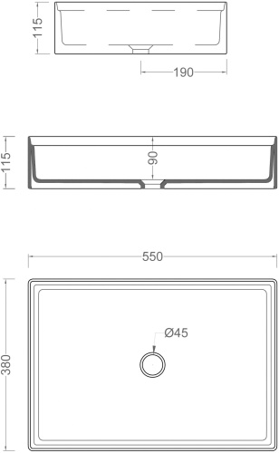 Раковина ArtCeram Scalino 55 белый матовый фото 2