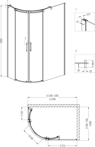32 900 руб. Душевой уголок Grossman Galaxy GR-4120R фото 5 Душевой уголок Grossman Galaxy GR-4120R фото 5