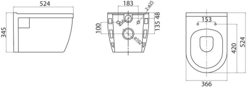 Унитаз подвесной BelBagno Loto BB070CHR безободковый фото 9