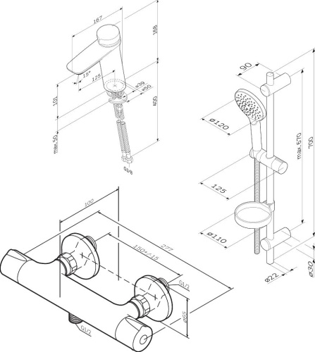 Душевой комплект AM.PM Inspire V2.0 F40950A03 фото 10