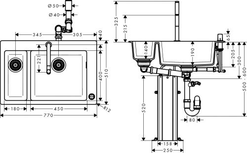 Комплект Hansgrohe C51-F660-07 43220000 фото 6