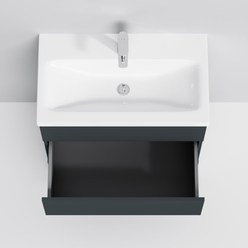 Мебель для ванной AM.PM Gem S 75 графит матовый, напольная, с 3 ящиками фото 9