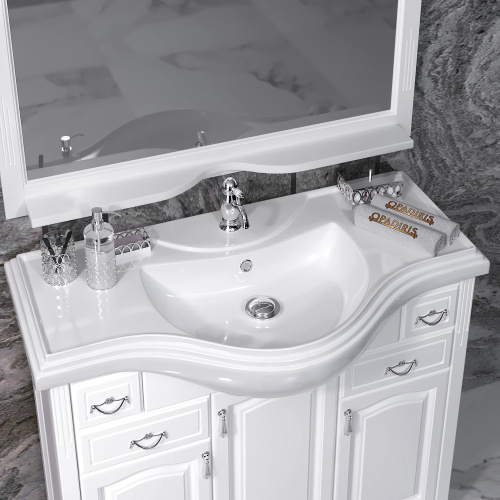 Мебель для ванной Opadiris Риспекто 100 белая матовая фото 7
