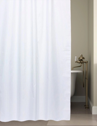 Штора для ванной Bath Plus Decor collection JAC1508 180x200 белая, серебряная фото 5