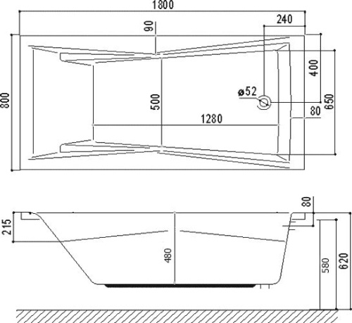 Акриловая ванна Excellent Palace Smart WAEX.PAL18.SMART 180x80 фото 10