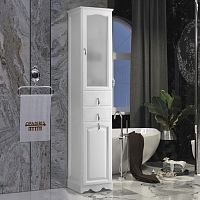 Шкаф-пенал Opadiris Риспекто 40 R белый матовый, с бельевой корзиной