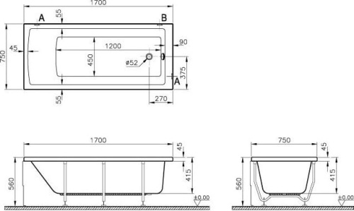 Акриловая ванна VitrA Neon 170x75 фото 4 Акриловая ванна VitrA Neon 170x75 фото 4