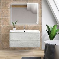 Тумба с раковиной BelBagno Albano 80 подвесная, cemento verona grigio