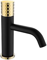 Смеситель Boheme Stick 121-BG для раковины, black diamond gold