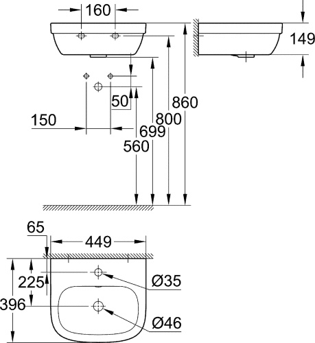 Раковина Grohe Euro Ceramic 39324000 фото 6