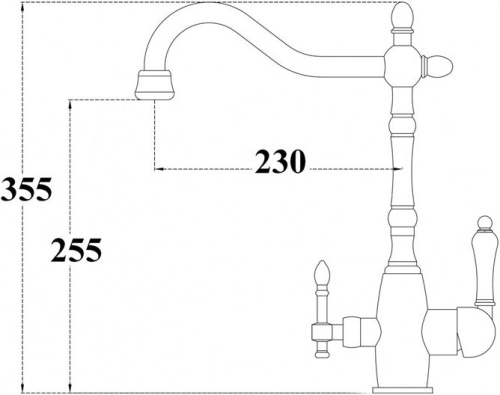Смеситель Zorg Sanitary ZR 312 YF-33-nikel для кухонной мойки фото 2