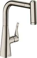 Смеситель Hansgrohe Metris M71 73800800 для кухонной мойки, сталь