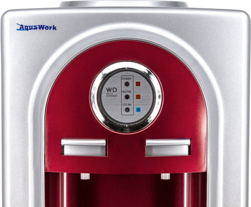 Кулер для воды AquaWork YLR1 5 VB серебристый, красный фото 12
