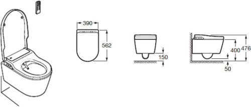 Комплект Система инсталляции для унитазов Roca DUPLO WC 890090020 + Унитаз подвесной Roca Inspira in-wash + Кнопка смыва Roca PL1 Dual хром фото 18