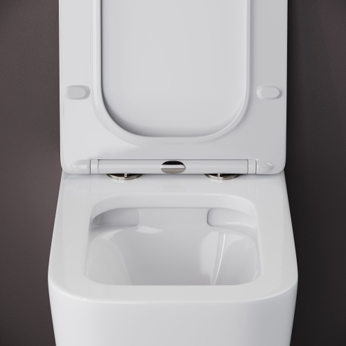 Унитаз подвесной Ceramica Nova Cubic CN1806 с микролифтом, безободковый фото 6