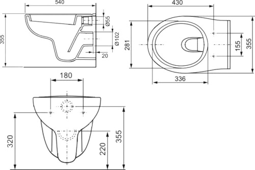 Комплект TECE Now V04 9400413.WC1 кнопка белая фото 5