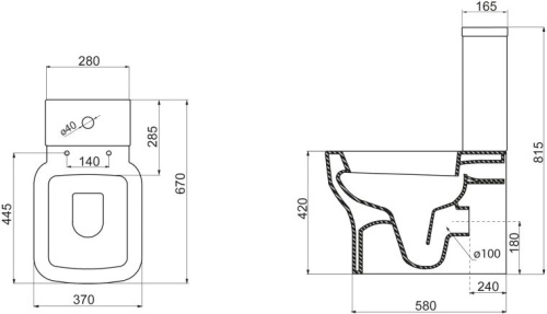 Унитаз-компакт BelBagno Vaso BB127CP фото 7