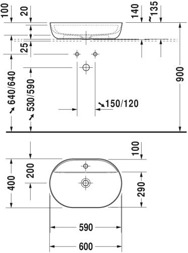 Раковина Duravit Luv 0380600000 60см фото 2