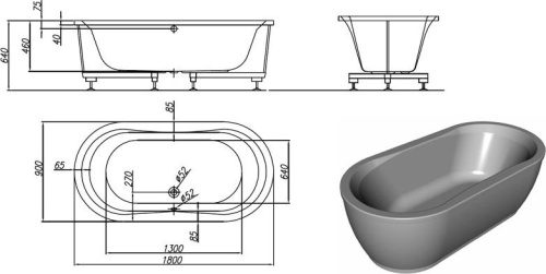 Акриловая ванна Kolpa San Libero 5035-01 180x90 фото 3 Акриловая ванна Kolpa San Libero 5035-01 180x90 фото 3