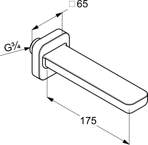 Излив Kludi E2 4950305 для ванны фото 2