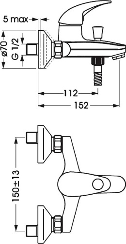 6 540 руб. Смеситель Vidima Орион BA004AA для ванны с душем фото 6 Смеситель Vidima Орион BA004AA для ванны с душем фото 6