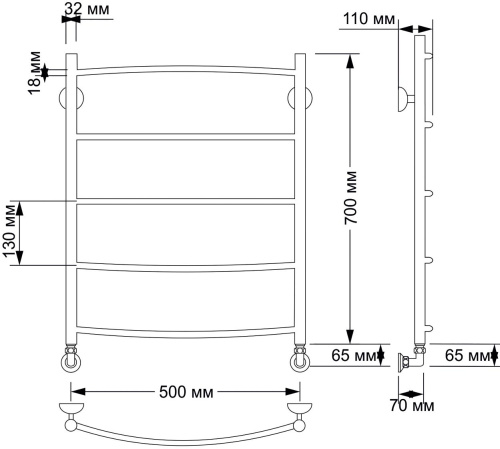 25 670 руб. Полотенцесушитель водяной Secado Милан 1 50x70 (32/18) фото 4 Полотенцесушитель водяной Secado Милан 1 50x70 (32/18) фото 4