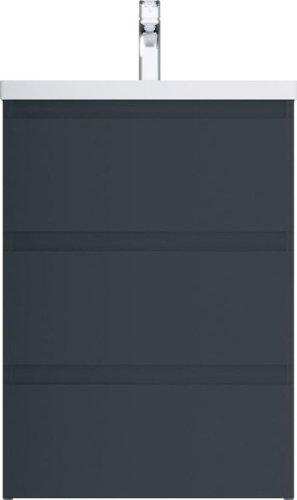 Мебель для ванной AM.PM Gem S 60 графит матовый, напольная, с 3 ящиками фото 12