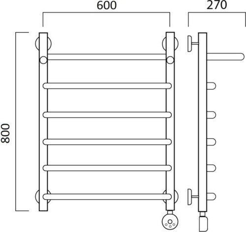 20 636 руб. Полотенцесушитель электрический Aquanerzh Скоба с полкой R 80х60 фото 2 Полотенцесушитель электрический Aquanerzh Скоба с полкой R 80х60 фото 2