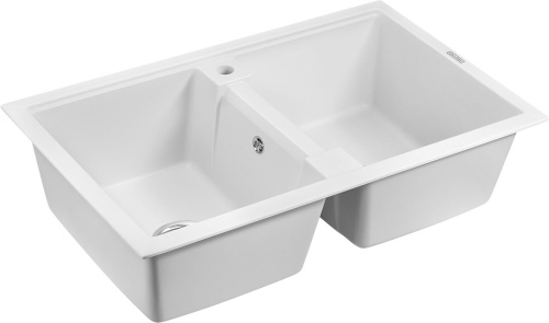 Мойка кухонная Paulmark PM238150-WH белая фото 2